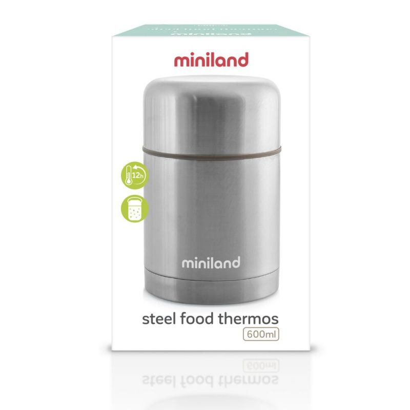 Termo Papillero Miniland Food Thermy Candy 600ml - Doble Acero, Mantiene Calor/frío 12h, Sin BPA