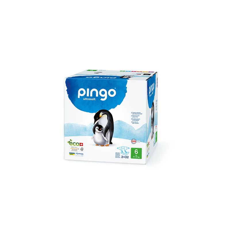 Pañales desechables ecológicos Pingo Talla 6 (15-30kg)