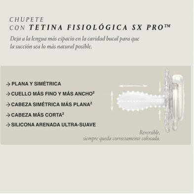 Chupete Fisiológico Silicona Premium 6/18 Búho Beig SUAVINEX SUAVIN